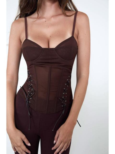 miaou CHRISTINA CORSET - CHOCOLATE