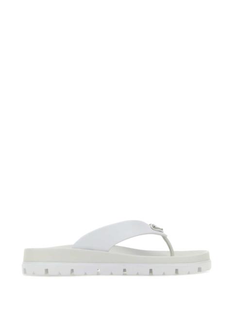 Prada Prada Women White Rubber Thong Slippers