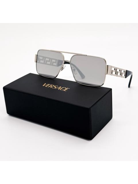 VERSACE NEW VERSACE SUNGLASSES VE2290 10016G SILVER VE2290 1001/6G