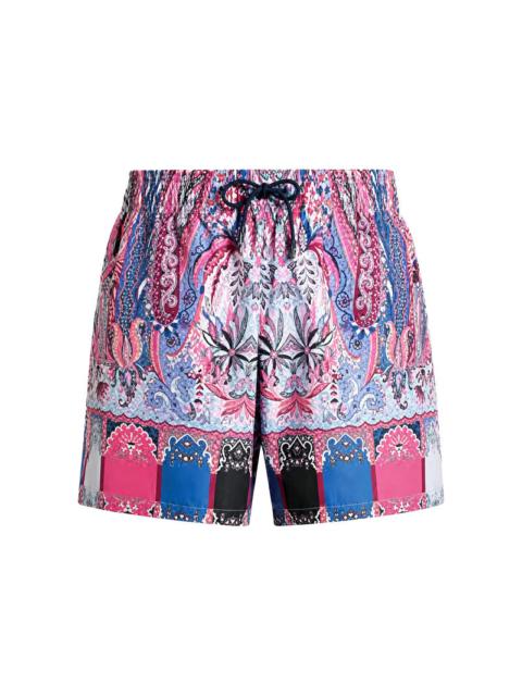 Etro Etro Men Swimsuit With Placed Floral Paisley Print