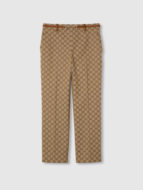 GUCCI GG canvas pants with Horsebit