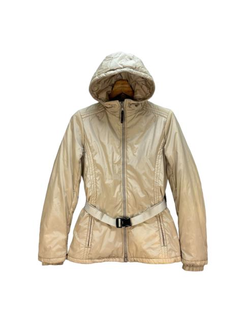 Prada PRADA Hooded Belted Nylon Jacket #A18-0421