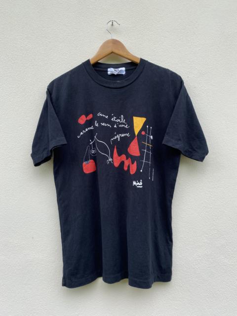 Other Designers Vintage - Vintage 90s Fundacio Joan Miro Black Tee (Vincent van Gogh)