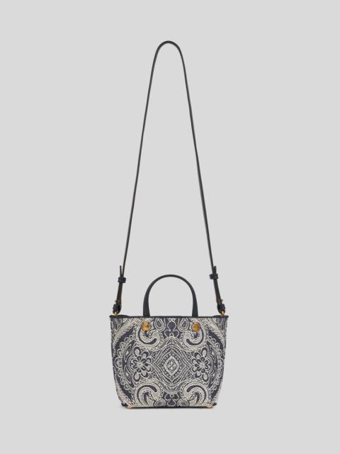 Etro ETRO ESSENTIAL MINI JACQUARD DENIM TOTE BAG
