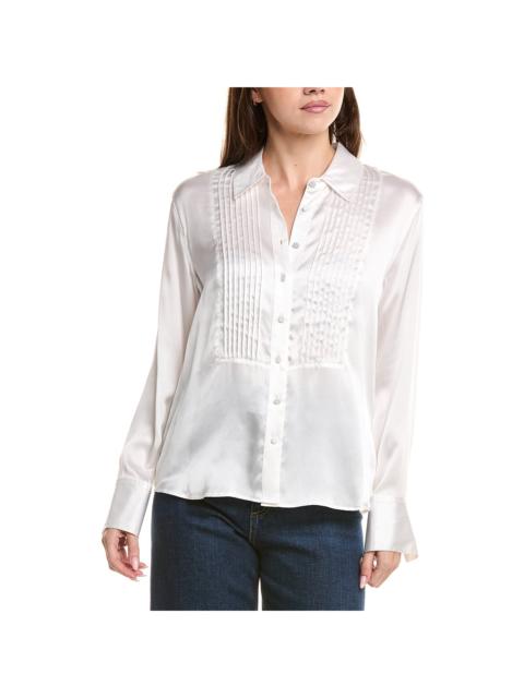 L'AGENCE L’AGENCE Divya Pintuck Tux Silk Shirt