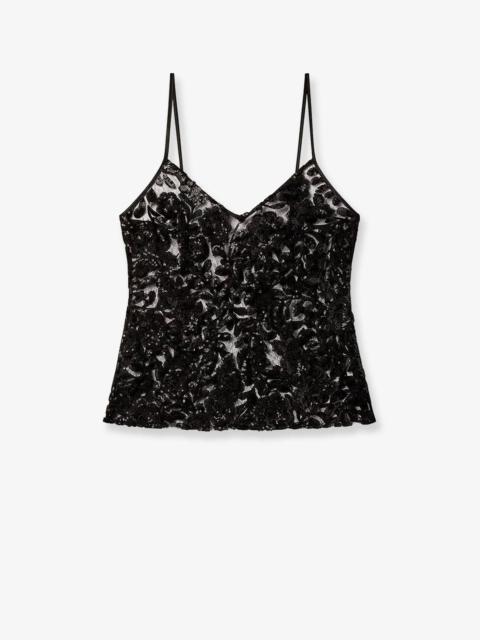 Golden Goose Golden Goose Deluxe Brand Tulle top with sequins embroidery