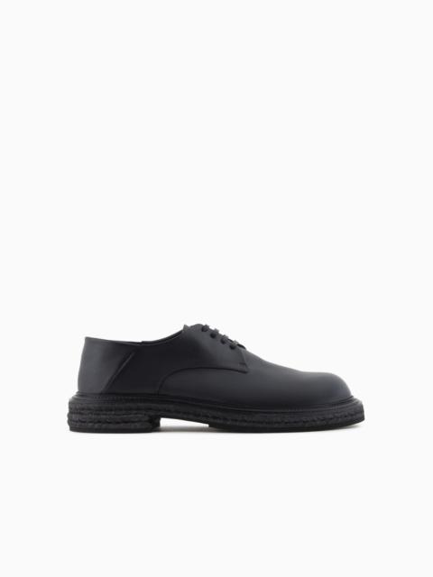 GIORGIO ARMANI NAPPA-LEATHER DERBY SHOES