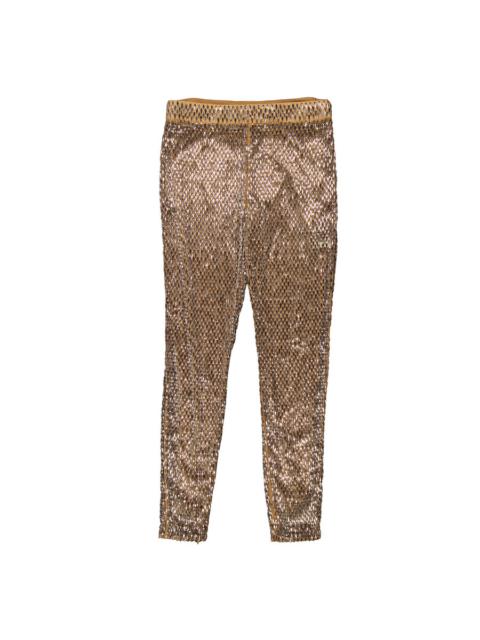 Burberry Burberry Metallic Paillette-Embellished Mesh Leggings