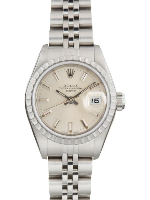 ROLEX Used Lady Rolex Date Silver Dial Ref 69240 Jubilee Band