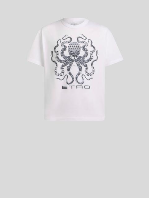 Etro T-SHIRT WITH OCTOPUS AND LOGO