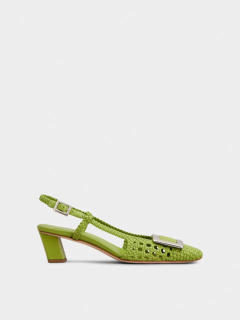 Belle Vivier Slingback Pumps in leather