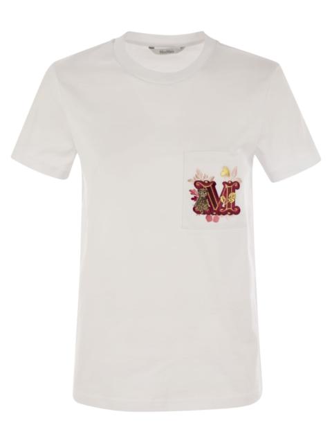 Maxmara Women Nunzio - Short-Sleeved T-Shirt With Pocket And Embroidery