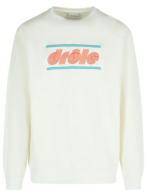 Drôle de Monsieur Drole De Monsieur 'TENNIS' White Cotton Sweatshirt