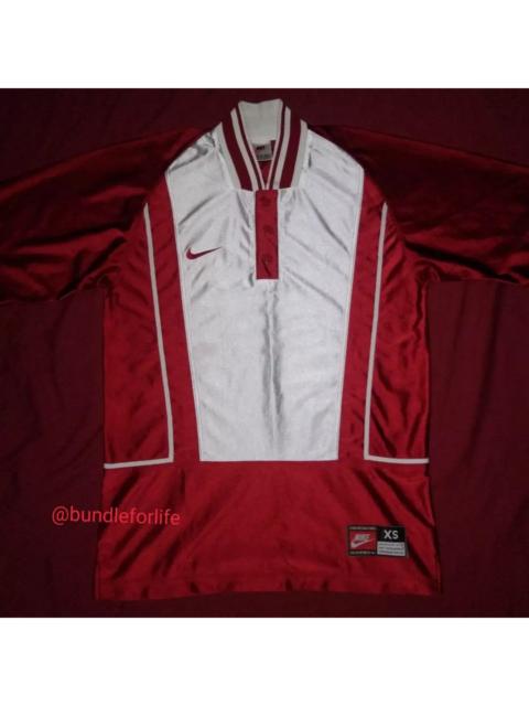 Nike VTG 90s Nike jersey 1/4 button V Neck ⚽🎾