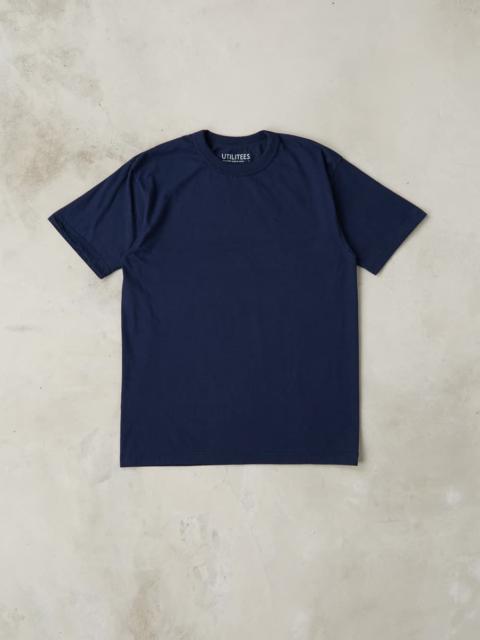 Iron Heart UTIL-NAV - UTILITEES Crew Neck T-Shirt - 5.5oz Loopwheel Navy