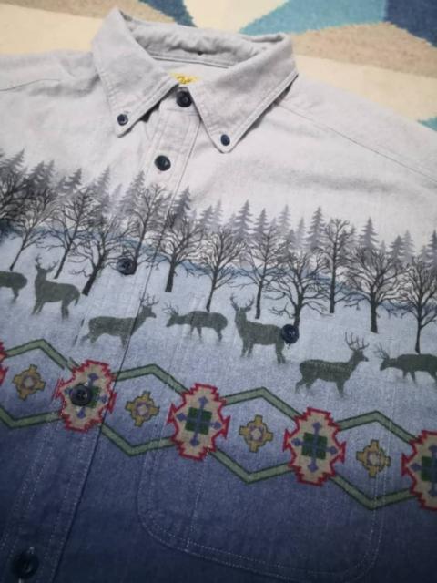 Other Designers Cabelas - Cabela's Deerskin Soft Chamois Printed Shirt