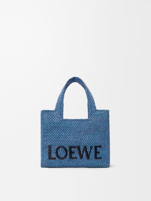 Loewe Mini LOEWE Font tote in raffia