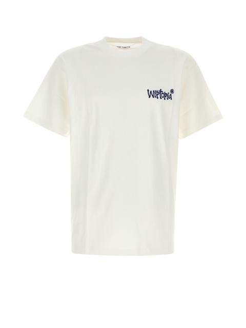 Carhartt White cotton S/S Wiptopia Script T-Shirt