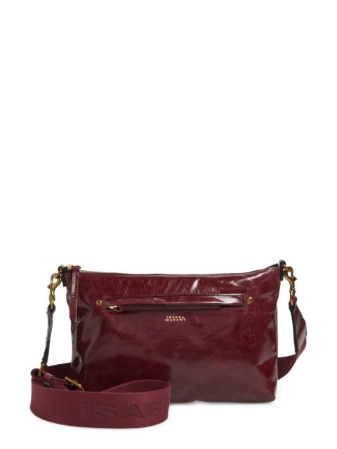 Isabel Marant Nessah Wardy Leather Crossbody Bag in Grapefruit at Nordstrom