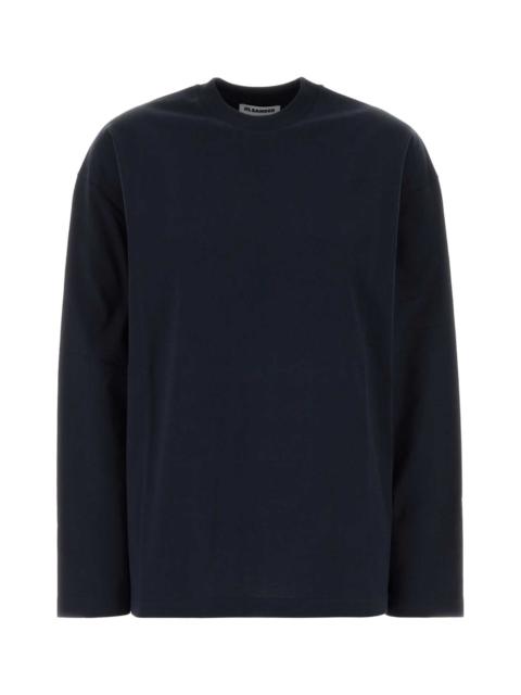 Jil Sander Jil Sander Women Midnight Blue Cotton T-Shirt