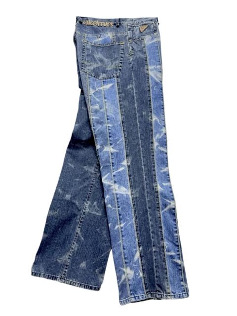 Other Designers 💥Vtg AKADEMIKS Hybrid Spliced Acid Wash Denim Baggy Pants
