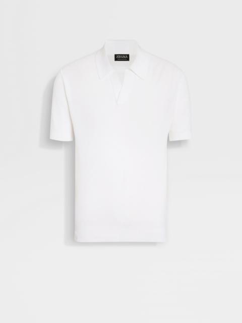 ZEGNA WHITE PREMIUM COTTON POLO SHIRT