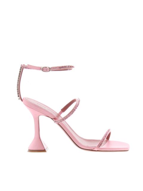Amina Muaddi Gilda Sandal Satin – Baby Pink