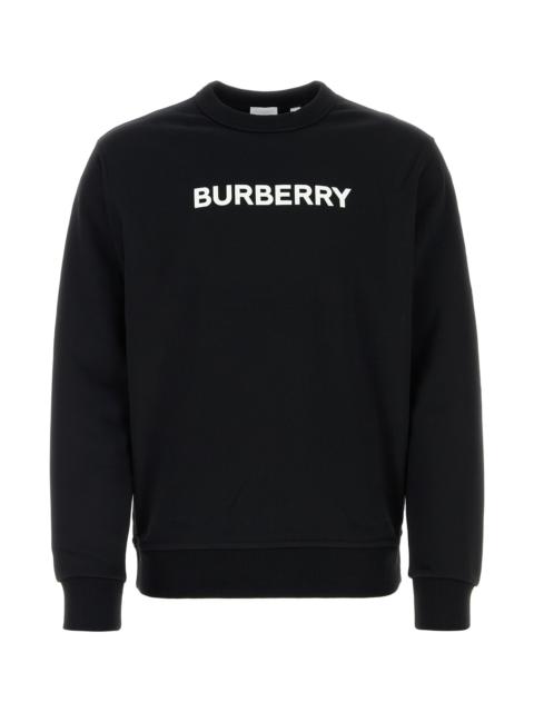 Burberry Burberry Men Black Stretch Cotton Oversize Sweater
