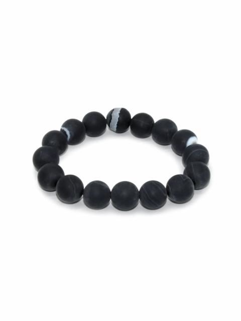 Other Designers Bracelet - Matte Black Striped Agate 12mm.