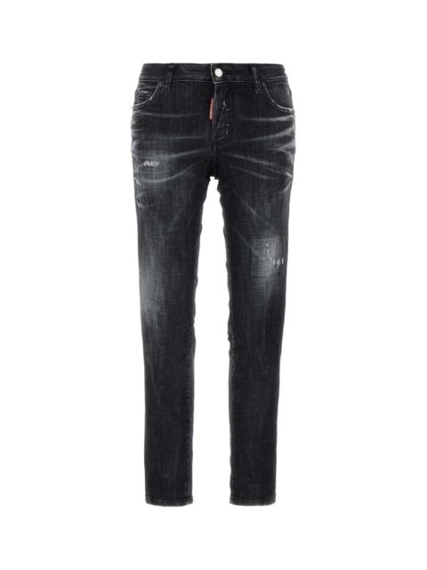 DSQUARED2 Dsquared Women Black Stretch Denim Jennifer Jeans