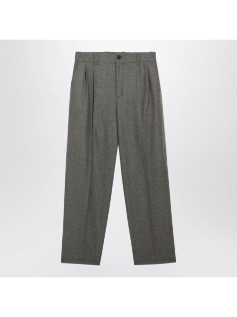 Golden Goose Golden Goose Isiah Grey Virgin Wool Flannel Jogger Trousers Men