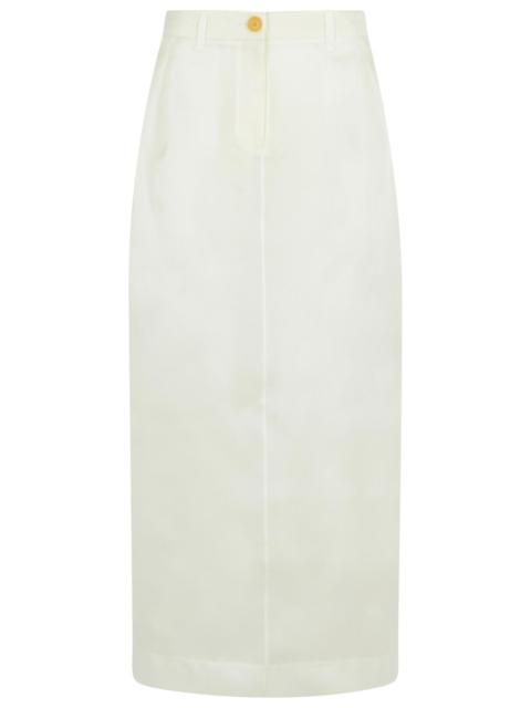 KHAITE Khaite Lucian White Silk Skirt Women