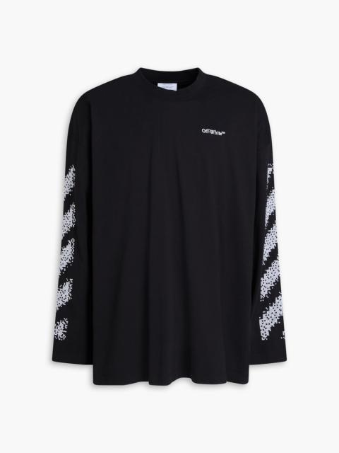 Off-White Embroidered cotton-jersey T-shirt