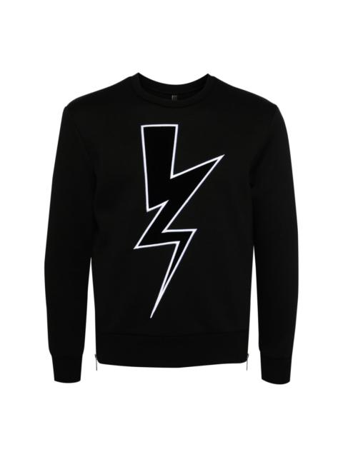 thunderbolt-embroidered sweatshirt