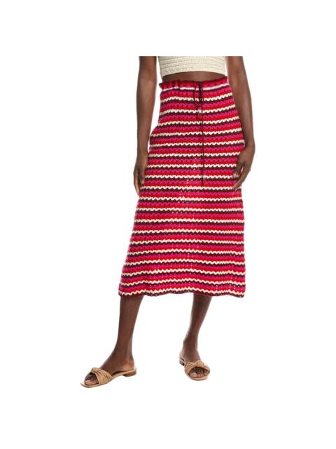 FARM RIO FARM Rio Colorful Stripes Crochet Skirt