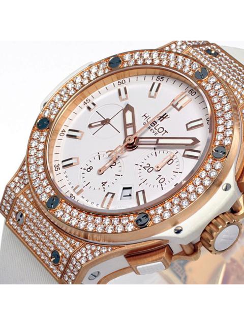 Hublot Hublot Big Bang Gold White Dial Chronograph Diamond Men's Watch 301PE2180RW1704