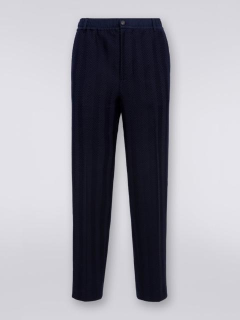 Missoni Classic cotton and viscose zigzag trousers