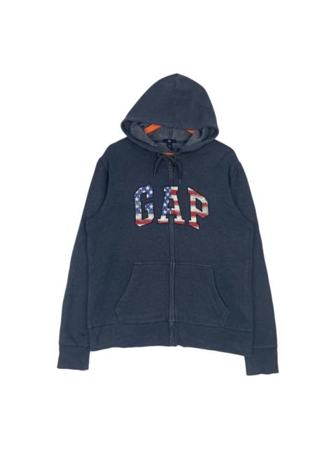 Other Designers Vintage Gap America Flag Embroided Logo Full Zip Hoodie