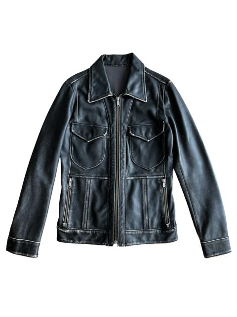 Final Blow - Hysteric Glamour  Distressed Leather Jacket SZ