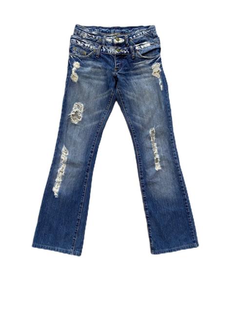 Other Designers Japanese Brand × Tornado Mart - THRASHED DOUBLE WAIST RIPPED DESIGN TORNADO MART