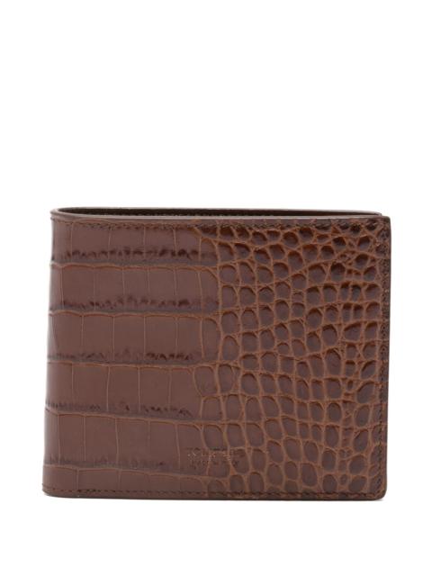 TOM FORD croc-embossed bi-fold wallet