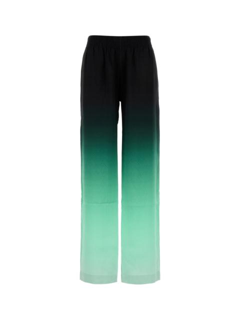 CASABLANCA Embroidered satin wide-leg pant