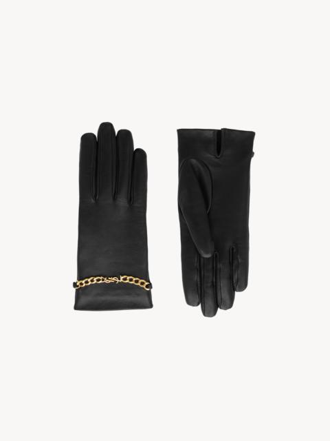 SAINT LAURENT CASSANDRE GLOVES IN LAMBSKIN