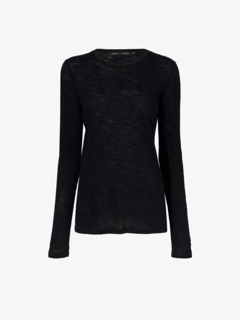 Proenza Schouler Long Sleeve T-Shirt in Tissue Jersey