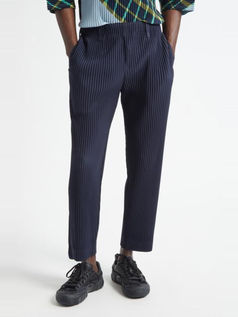 ISSEY MIYAKE Homme Plissé Issey Miyake Basics Pleated Straight Leg Pants in Navy at Nordstrom