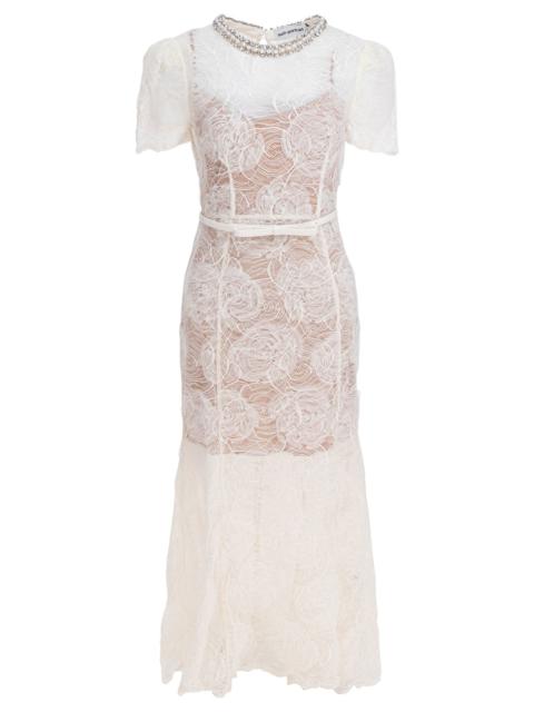 self-portrait Self-portrait Lace And Tulle Midi Dress