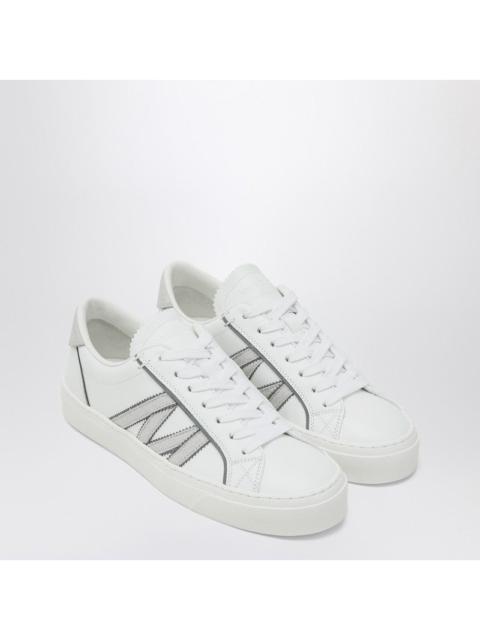 Moncler White leather Monaco2 sneakers