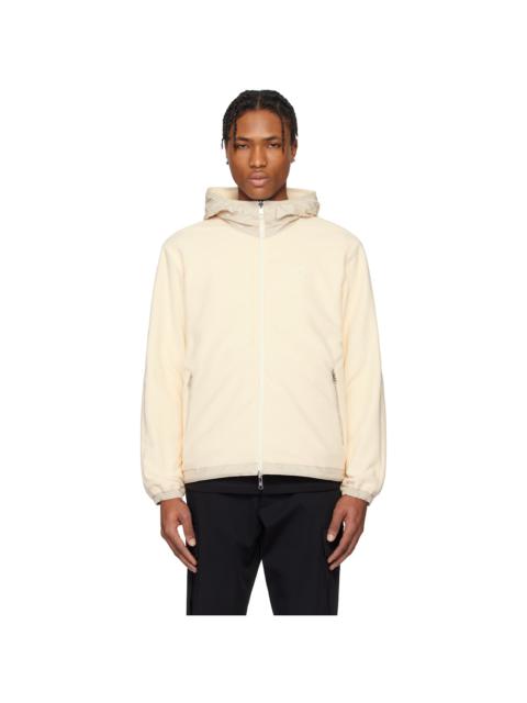 Moncler Beige Fleece Zip-Up Reversible Hoodie