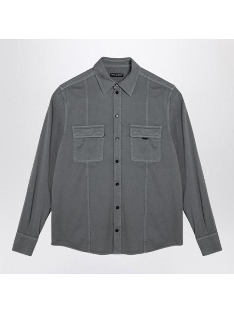 Dolce&Gabbana Grey Cotton Over Shirt Men