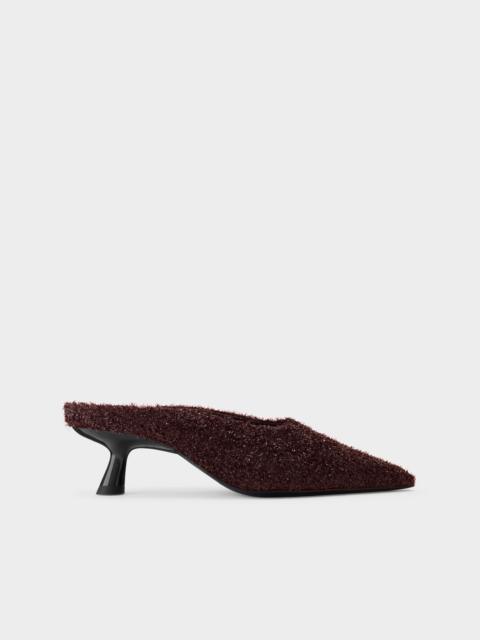 SIMONMILLER Tinsel Pointed Gala Mule In Chocolate
